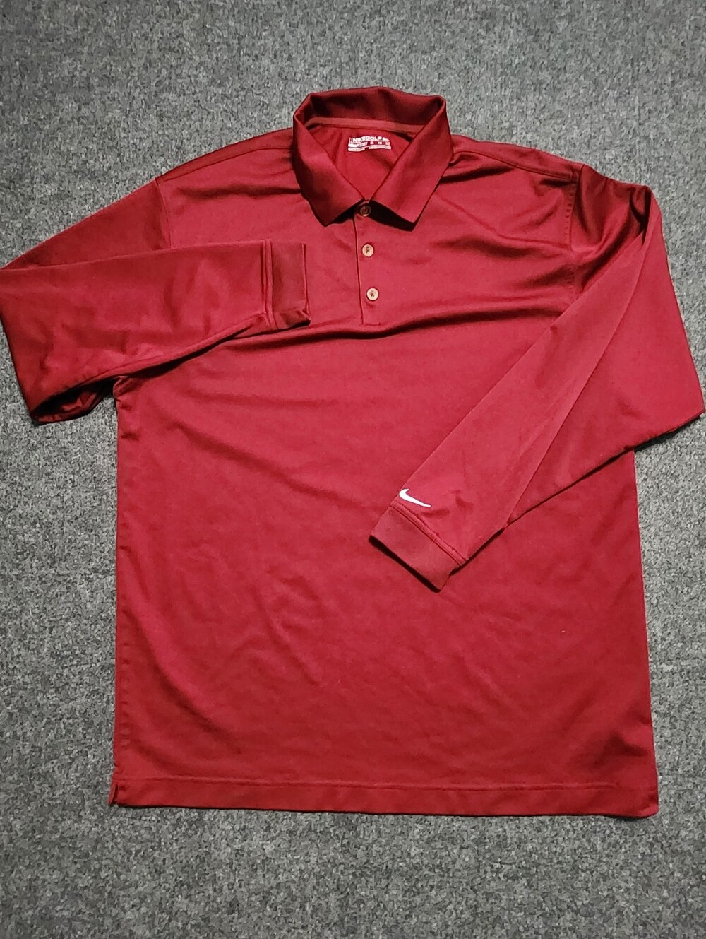 Nike Golf Men's Long-Sleeve Polo Shirt in Maroon
